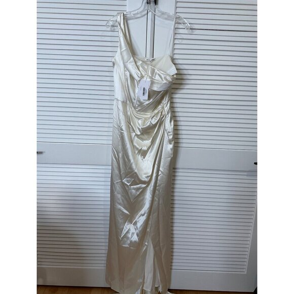 Reformation Else Ivory Silk Wedding Dress Size 6 - Picture 4 of 9